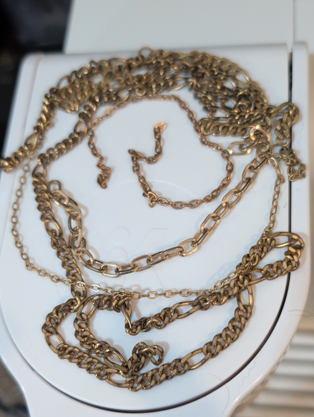 Gold-Tone Multi Chain Necklace - Women's Fashion Jewelry